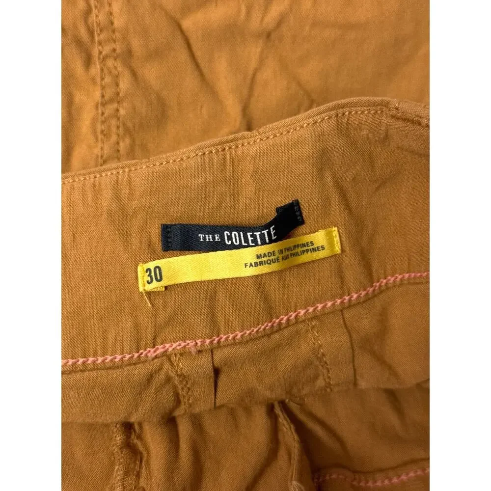 Maeve The Colette Pants 30 Womens Anthropologie Magic Fabric Linen Wide Leg_7